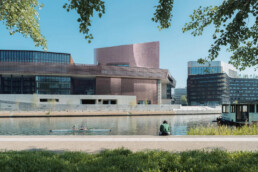 Centro de arte contemporáneo Large Île Seguin RCR arquitectes acero corten aluminio anodizado