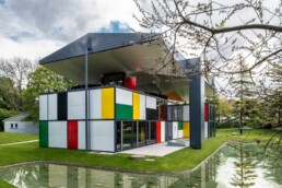 Pavillon Le Corbusier Le Corbusier Zurich Switzerland Modern Architecture Steel Structure Primary Colors Exhibition Pavilion