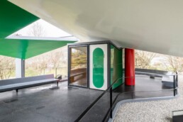 Pavillon Le Corbusier Le Corbusier Zurich Switzerland Modern Architecture Steel Structure Primary Colors Exhibition Pavilion