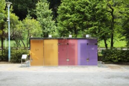 shigeru ban parque yoyogi Fukamachi vidrio inteligente tintado Tokyio Toilet desing Baños aseos Públicos Tokio