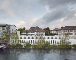 Tanzhaus Zürich Barozzi Veiga Zurich Switzerland Cultural Architecture Concrete Arches Riverside Architecture Structural Expression