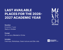 2026–2027 academic year | MArch Master in Architecture